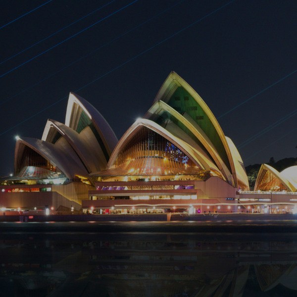 a view of a city at night